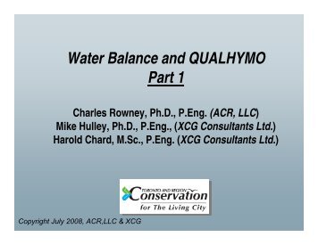 Water Balance and QUALHYMO Part 1