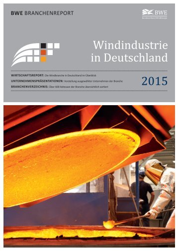 BWE Branchenreport - Windindustrie in Deutschland 2015