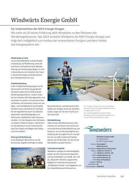 BWE Branchenreport - Windindustrie in Deutschland 2015