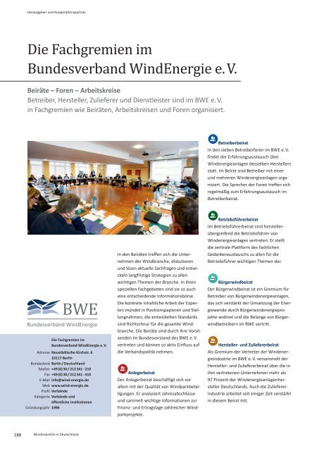 BWE Branchenreport - Windindustrie in Deutschland 2015