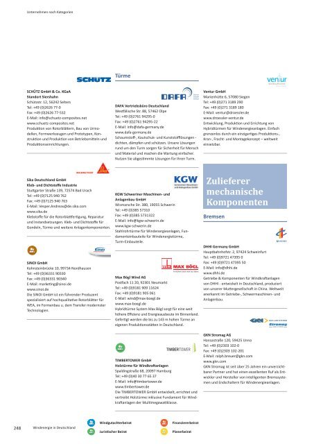 BWE Branchenreport - Windindustrie in Deutschland 2015