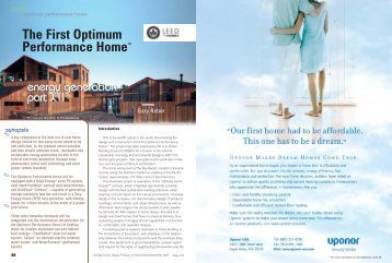 The First Optimum Performance Home