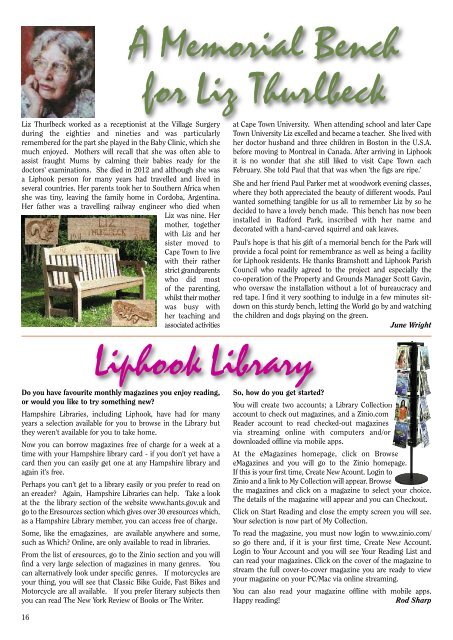 Liphook Community Magazine - Autumn 2015