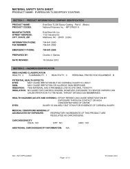 MATERIAL SAFETY DATA SHEET PRODUCT NAME EVERGLOW TL300 EPOXY COATING