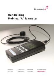 Handleiding Mobilux “A” luxmeter