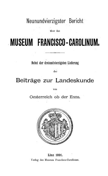 MUSEUM FRANCISCO - CAROLINUM,