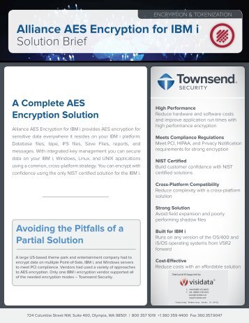 Alliance AES Encryption for IBM i Solution Brief