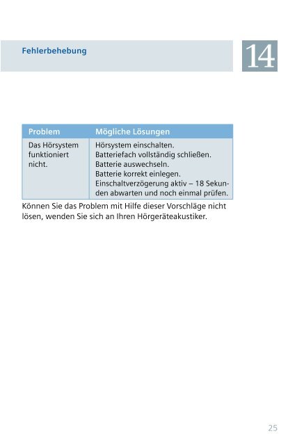 Bedienungsanleitung Life - Siemens Hearing Instruments