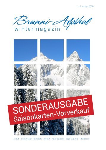 Wintermagazin 2015-2016 - Sonderausgabe Saisonkartenverkauf