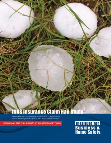 IBHS Insurance Claim Hail Study