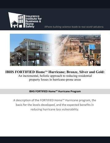 IBHS FORTIFIED Home Hurricane Bronze Silver and Gold