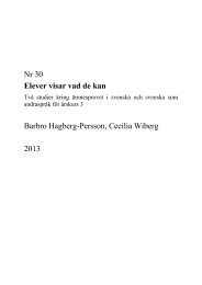 Nr 30 Elever visar vad de kan Barbro Hagberg-Persson Cecilia Wiberg 2013