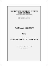 ANNUAL REPORT AND FINANCIAL STATEMENTS