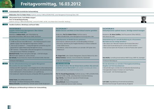 Programm 2012 - BME