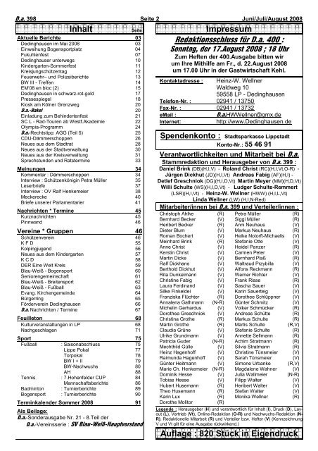 D.a. 399 Juni/Juli 2008 - Dedinghausen