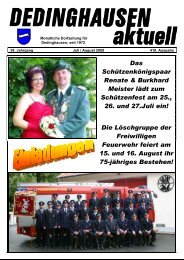 Das Schützenkönigspaar Renate & Burkhard ... - Dedinghausen