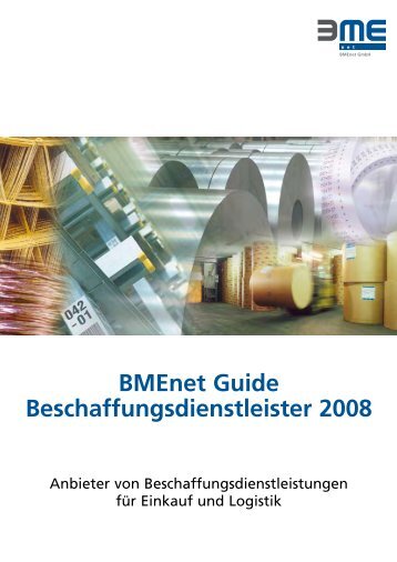 BMEnet Guide Beschaffungsdienstleister 2008