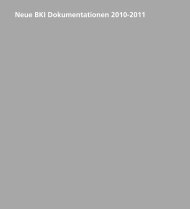 Neue BKI Dokumentationen 2010-2011