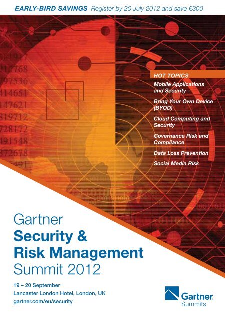 Gartner Security & Risk Management Summit 2012