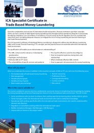 ICA Specialist Certificate in Trade Based Money Laundering
