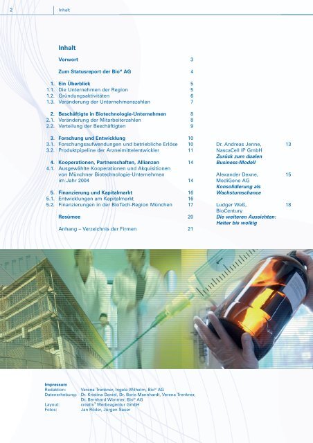 2004 - BioM - Die  Biotech Cluster Development GmbH
