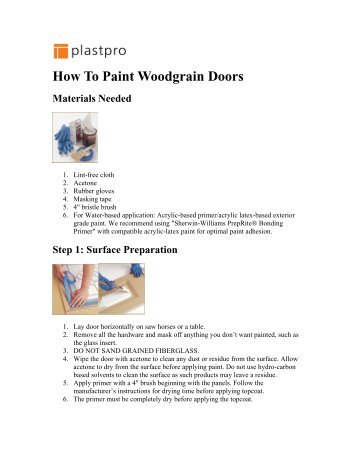 How To Paint Woodgrain Doors