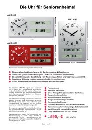 Die Uhr für Seniorenheime!