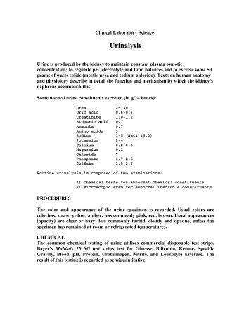 Urinalysis