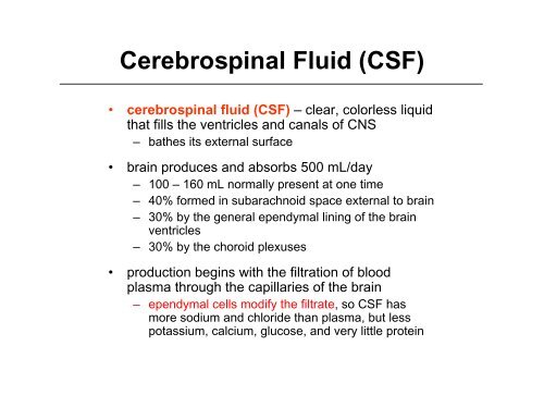 The Meninges and The Cerebral Spinal Fluid