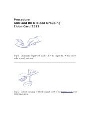 Procedure ABO and Rh D Blood Grouping Eldon Card 2511