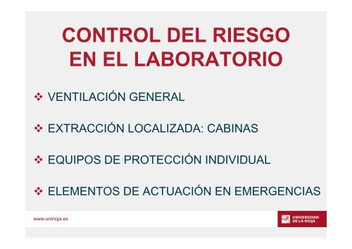 LA SEGURIDAD EN LOS LABORATORIOS DE PRÁCTICAS CON RIESGO QUÍMICO