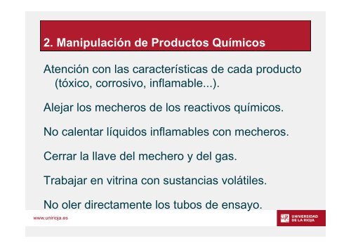 LA SEGURIDAD EN LOS LABORATORIOS DE PRÁCTICAS CON RIESGO QUÍMICO