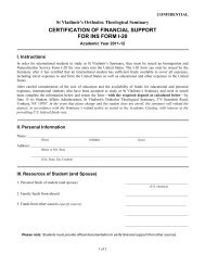 CERTIFICATION OF FINANCIAL SUPPORT FOR INS FORM I-20