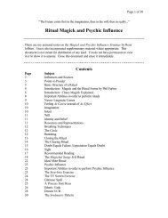 Ritual Magick and Psychic Influence