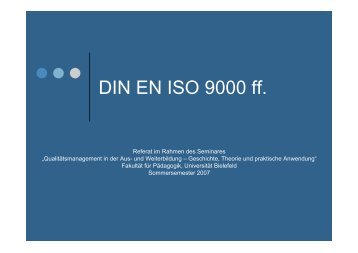 Referat "DIN EN ISO 9000 ff." - BiBB