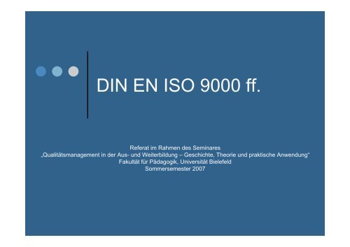 Referat "DIN EN ISO 9000 ff." - BiBB