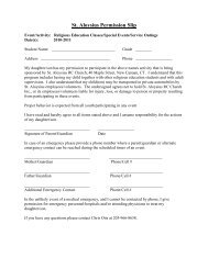 St Aloysius Permission Slip