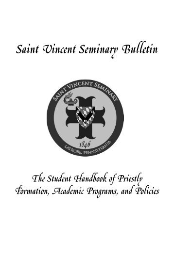 Saint Vincent Seminary Bulletin