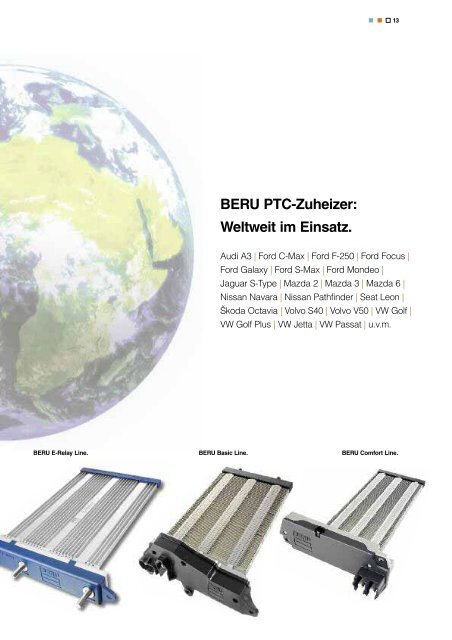 BERU PTC-Zuheizer. Die neue Generation elektrischer - Beru.com
