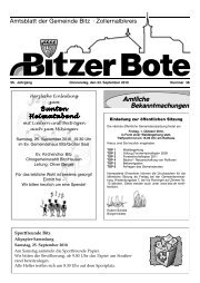 Bitzer Bote 23.September - in Bitz
