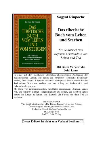 Das tibetische Buch vom Leben und Sterben