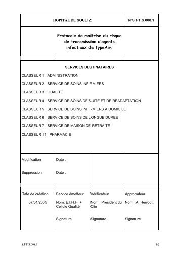 s.pt.s.008.1 isolement infectueux de type air