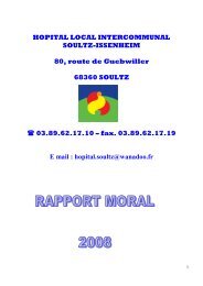 Rapport moral 2008 - Hôpital Local Intercommunal de Soultz ...