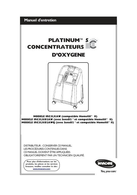 Concentrateur portable d'oxygène Platinum mobile