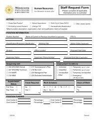 Staff Request Form
