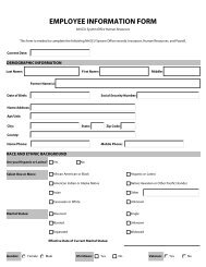 EMPLOYEE INFORMATION FORM