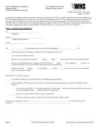 Page 1 CONTINUED ON NEXT PAGE Form WH-381 Revised February 2013