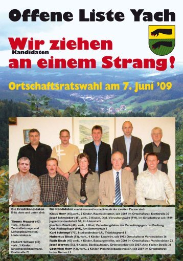 Offene Liste Yach Wir ziehen an einem Strang!