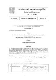 Gesetz- und Verordnungsblatt für das Land Brandenburg Teil