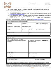 PERSONAL HEALTH INFORMATION REQUEST FORM